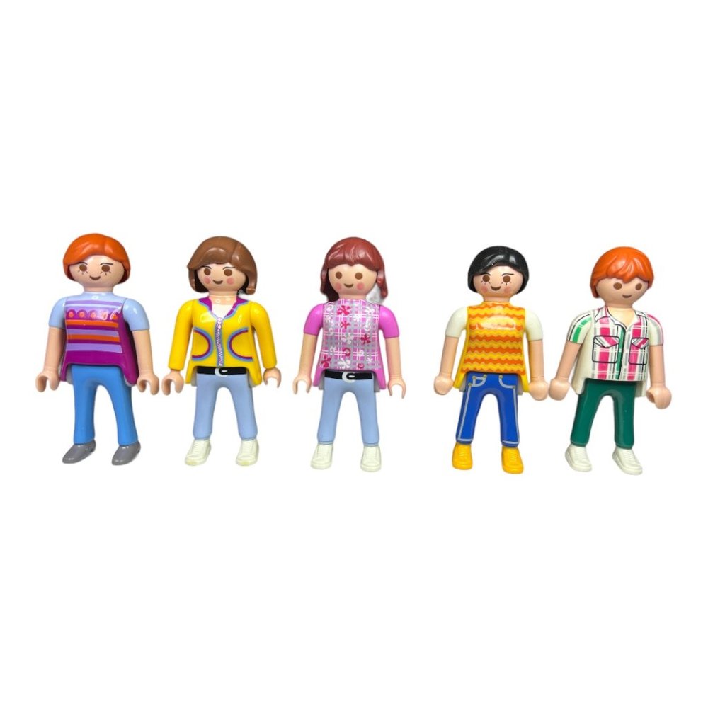 Lot of 5 Vintage 1992/2000 Playmobil Youth Action Figures 3 Inches Tall